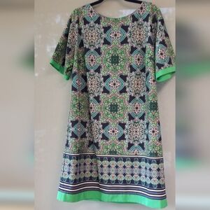 Eliza J Green and Black Sundress Casual Resort Wear